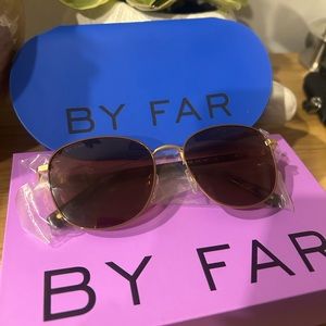 BY FAR Gibson Sunglasses with original accessories. With tags